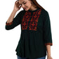 Women's Rayon Embroidered Regular Fit Top