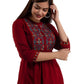 Women's Rayon Embroidered Regular Fit Top