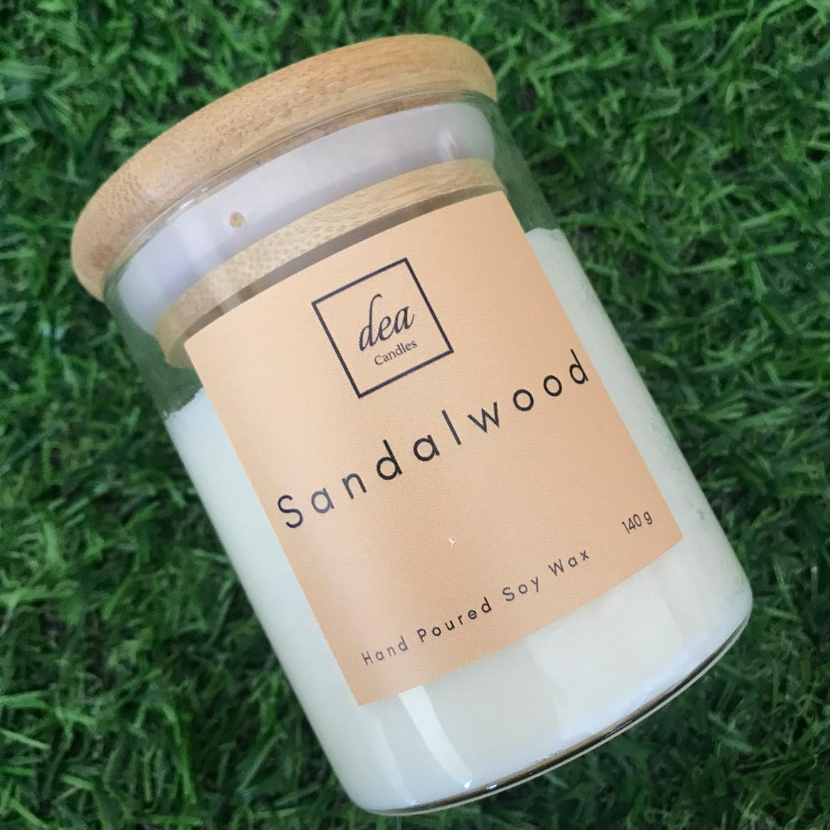 Dea Hand Poured Soy Wax Candle Sandalwood Fragrance