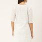 White Embroidered Chikankari Kurti