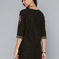 Black & Gold-Toned Ethnic Cotton Kurti