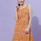 Women A line Orange Dress
