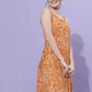 Women A line Orange Dress