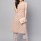Women Beige & Pink Kurta Set