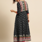 Women Black Printed Anarkali Kurta & Waistcoat