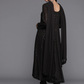 Women Black Embroidered Mirror Work Kurta Set