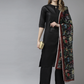 Women Black Kurta Palazzos & Dupatta Set