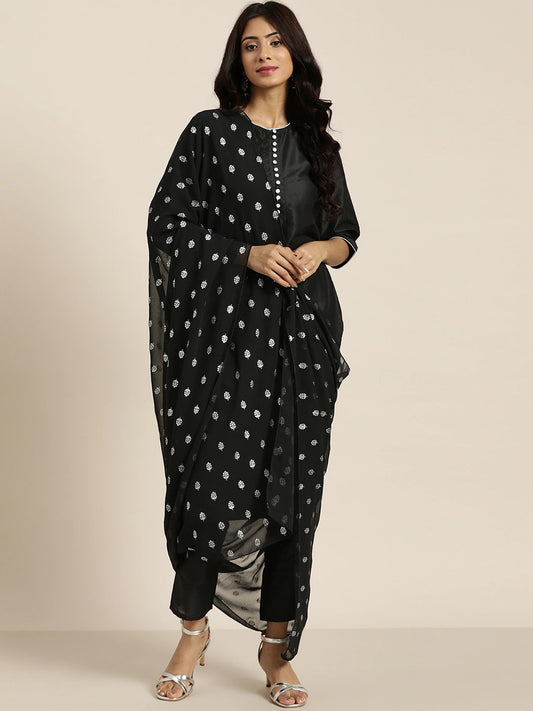 Women Trendy Black Kurta Set