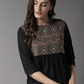 Women Fusion Printed Ethnic Style Top