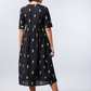 Women Black Printed Fit and Flare Dress