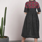 Women Black Printed Fit and Flare Dress