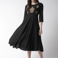 Women Black Solid A-Line Dress