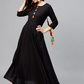 Women Black Solid Maxi Dress
