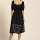 Women Black A-Line Midi Dress