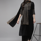 Women Black & Golden Kurta with Palazzos & Dupatta