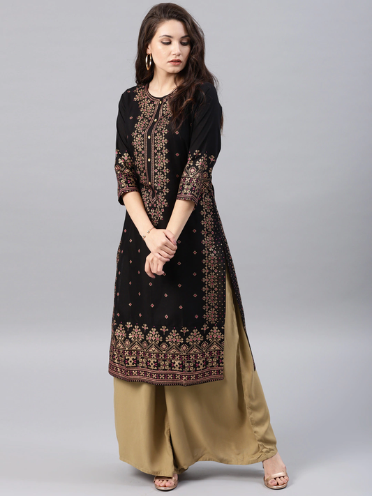 Women Printed Straight Kurta