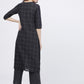 Women Black & Off White Printed Kurta with Palazzos & Dupatta