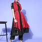 Women Black & Red Embroidered Kurta Set