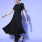 Women Black & Red Embroidered Kurta Set