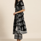 Women Black & White Printed Kurta Set