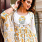 Women Block Printed Anarkali Kurta and Pant Set with Dupatta