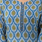Women Blue Cotton Blend Kurta set