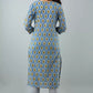 Women Blue Cotton Blend Kurta set