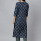 Women Blue Floral Printed Kurta Set