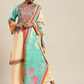 Women Blue Printed Kurta Set