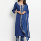 Women Blue Solid Kurta Set