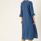 Women Blue & Beige Embroidered Kurta