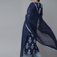 Women Blue & White Printed Kurta Set
