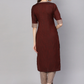 Women Brown & Maroon Kurta Set
