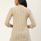 Women Brown & Off-White Striped Tunic