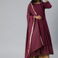 Women Solid Kurta with Palazzos & Dupatta