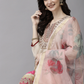 Women Cream-Coloured Liva Thread Work Kurta Set
