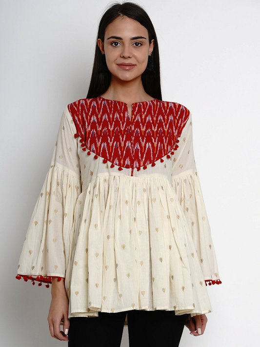 Women Printed Peplum Top