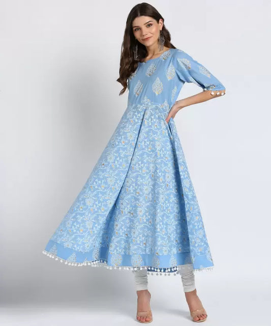 Women Ethnic Dress Blue Dress