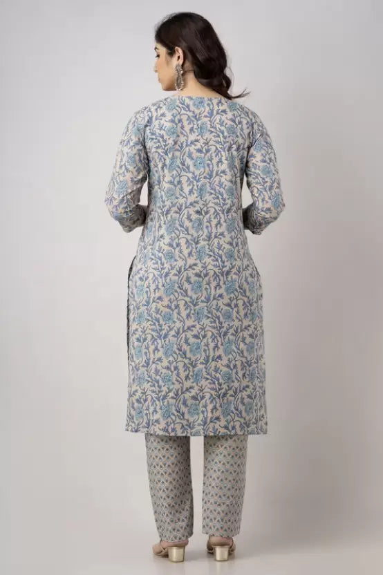 Women Fashion Floral Print Kurta Salwar & Dupatta Set