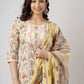 Women Fashion Floral Print Kurta Salwar & Dupatta Set