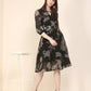 Women Fit and Flare Black Dress