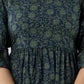 Women Fit and Flare Dark Green Dress