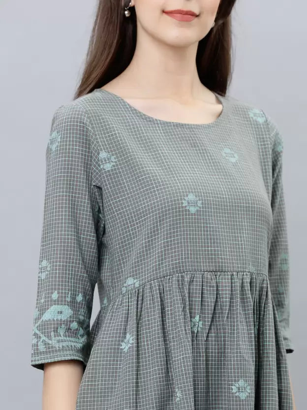 Women Fit and Flare Multicolor Dress