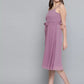 Women Fit and Flare Purple Dress