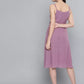 Women Fit and Flare Purple Dress
