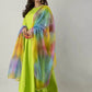 Women Fluorescent Green Embroidered Kurta Set