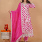 Women Gown and Dupatta Set Cotton Blend