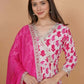 Women Gown and Dupatta Set Cotton Blend