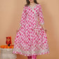 Women Gown and Dupatta Set Cotton Blend