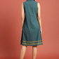 Women A-Line Dress with Pleats & Pockets